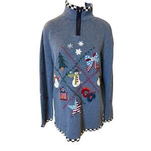 Designers Original Studio FA LA LA | Raime/Wool Blend Holiday Sweater | Lg
